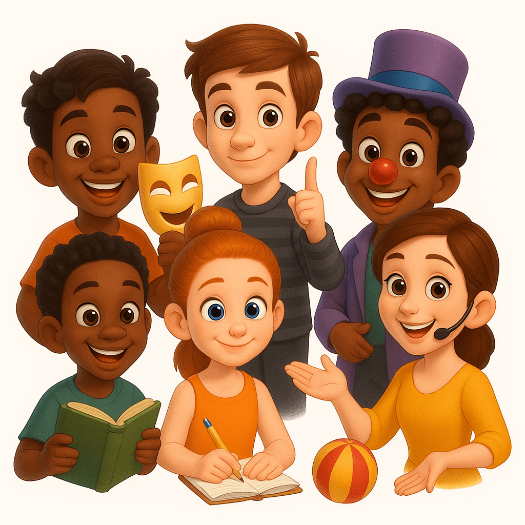 Littérature et société, théâtre et cirque background
